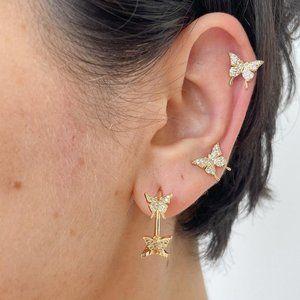 Butterfly Earrings Versace Inspired Gold Hoop Earrings Party Earrings‌‌‌